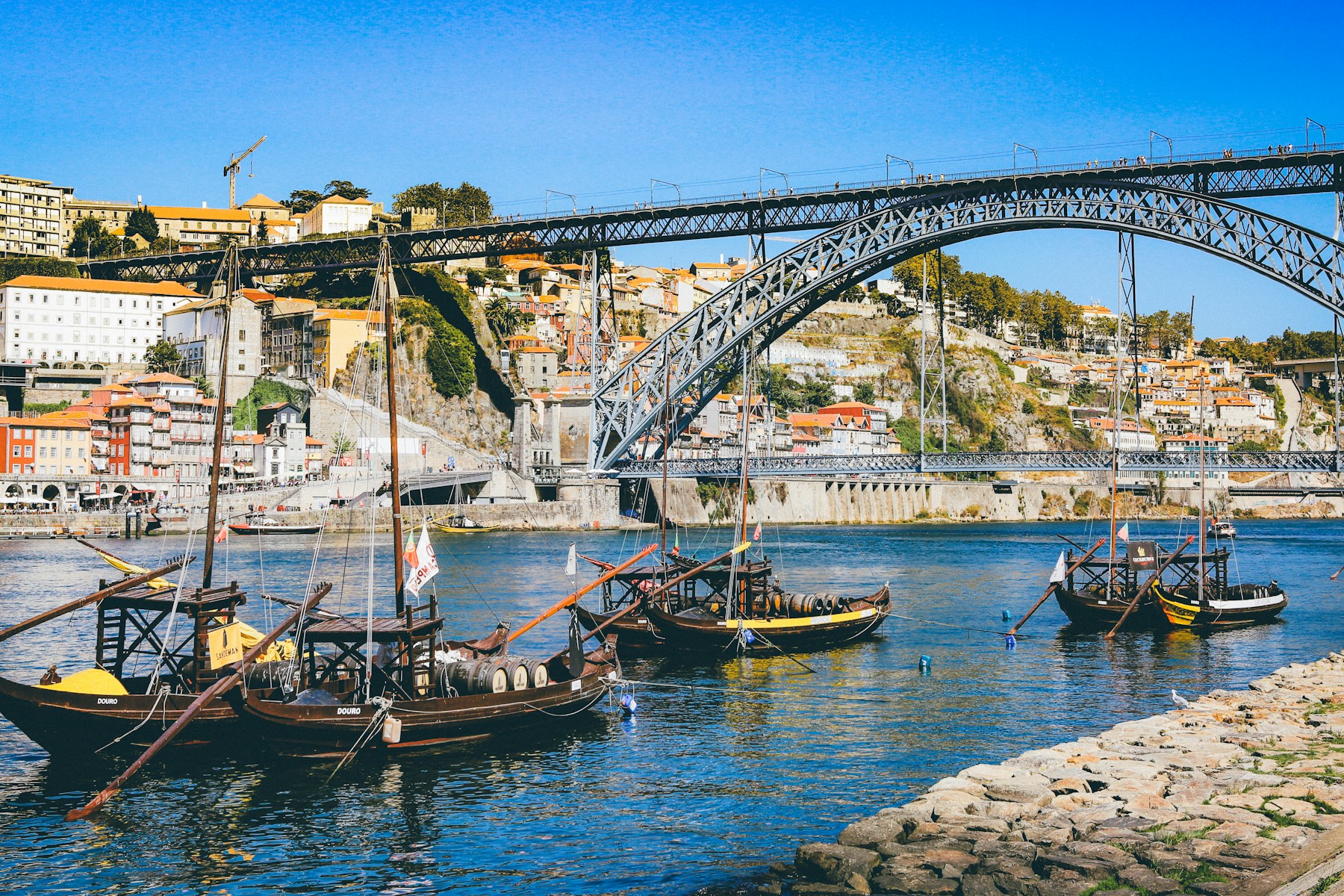 Porto and the Dom Luís I Bridge beside the Douro